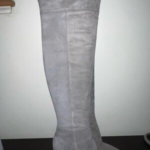 Gray Over-the-Knee Women's Boots